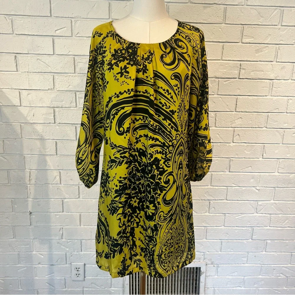 Uncle Frank Chartreuse Shift Dress Women’s S - Picture 1 of 14